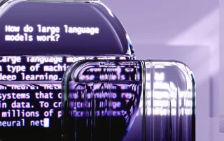 large language model concept image depicting AI generated language