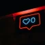 social media inspired neon sign - no likes