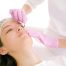woman undergoing cosmetic facial injection procedure